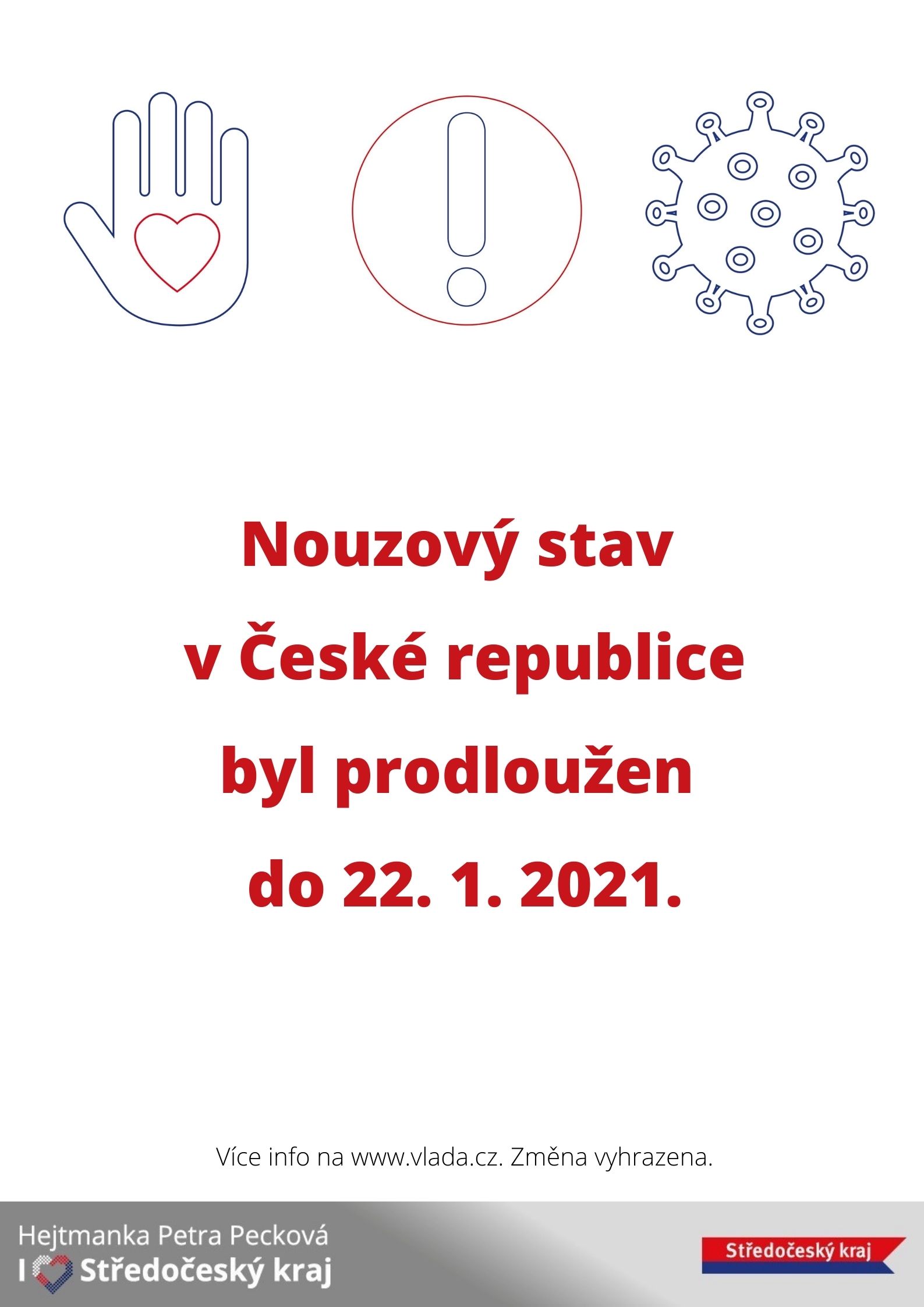 leták o prodloužení nouzového stavu do 22.1.2021